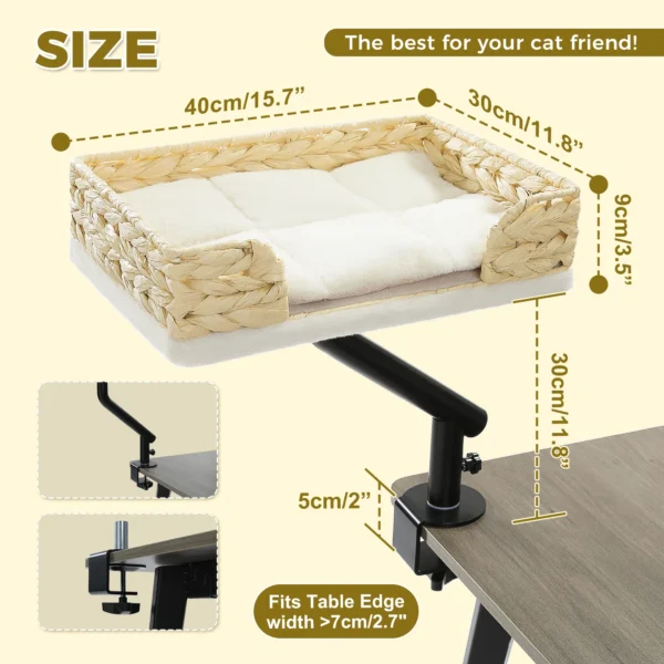 Clamp on Bed for desks or windows