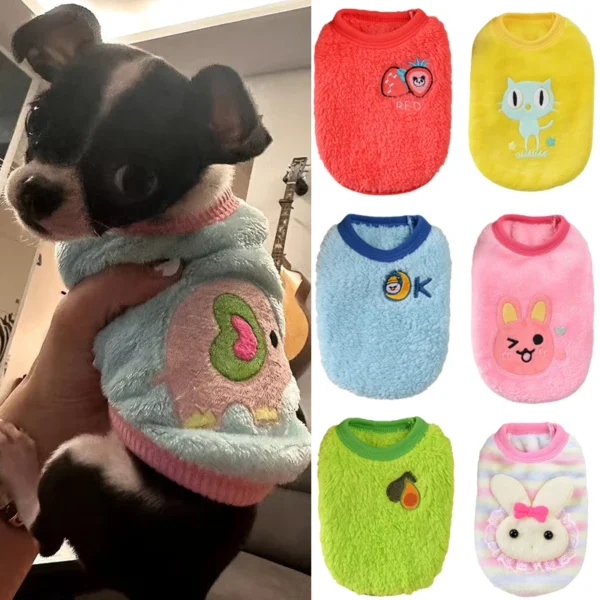 Cute Print Tea Cup Dog Sweaterng