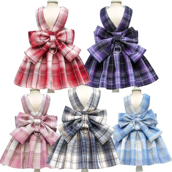 Plaid Dress with Leash