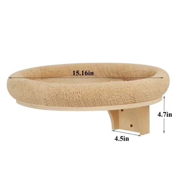 Wall Mounted Solid Wood Climbing Ladder and Cat Hammock